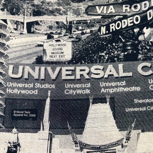 Vintage Novel Teez Shirt Men Extra Large Hollywood Rodeo All Over Print Core Ex - Picture 9 of 15